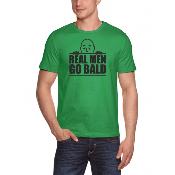 Marškinėliai Real men go bald Marškinėliai Real men go bald